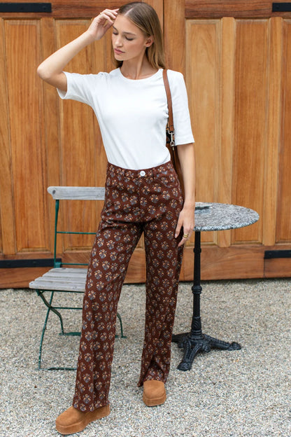 Emerson Fry - Everyday Pants in Library Flowers Cocoa