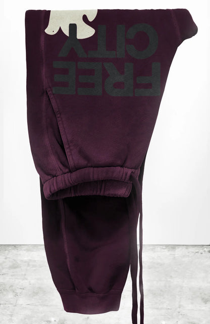 FREECITY Superfluff Pocket Lux Sweatpants - Eggplant