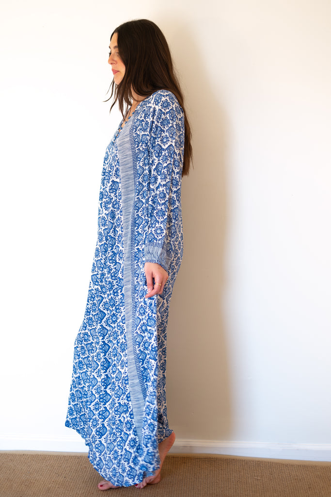 Natalie Martin Fiore Maxi- Petite Fleur Print Aubergine