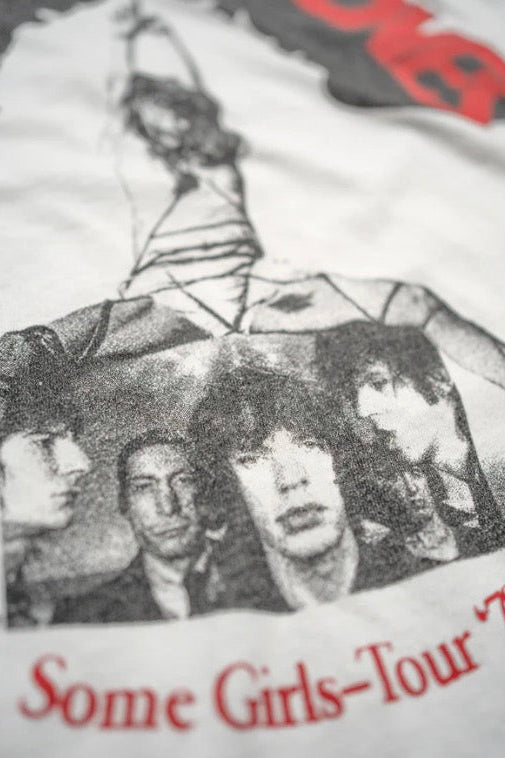 Madeworn Rolling Stones Crew Tee in Vintage White