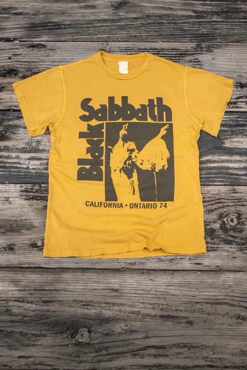 Madeworn Black Sabbath Crew Tee in Mustard