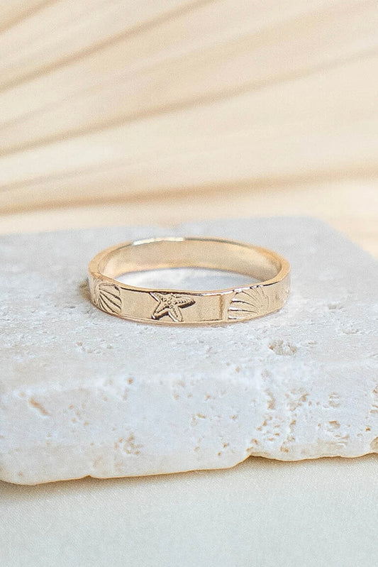 Reem Jewelry - Ocean Starfish Seashell Ring