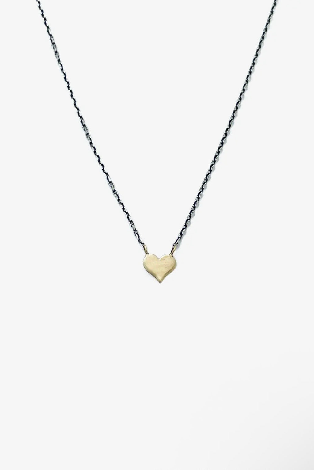 CLP Jewelry - 14k Tiny Gold Heart On Delicate
Sterling Silver Chain