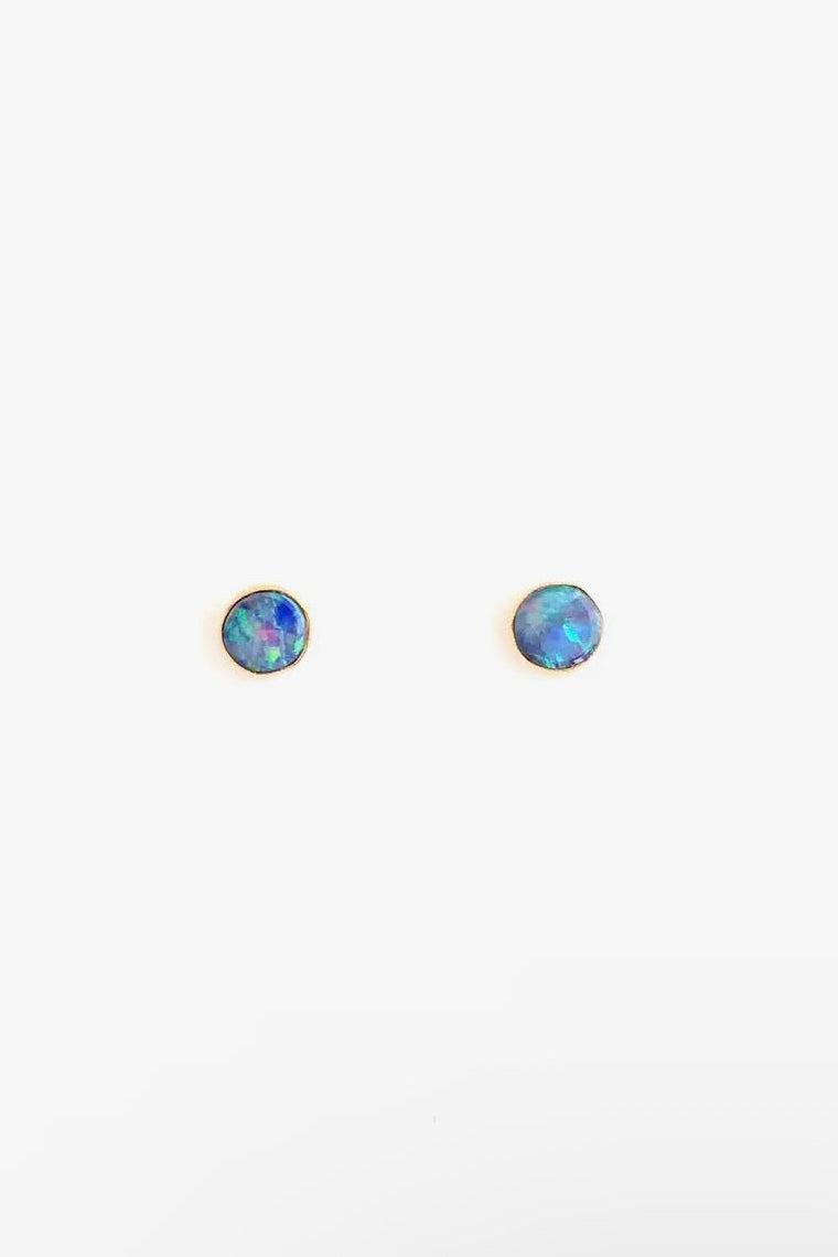 CLP Jewelry - Tiny Stone Stud Earrings in Opal