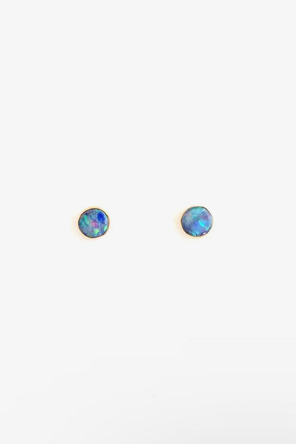 CLP Jewelry - Tiny Stone Stud Earrings in Opal