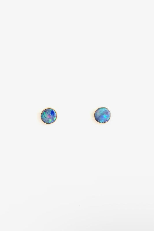 CLP Jewelry - Tiny Stone Stud Earrings in Opal
