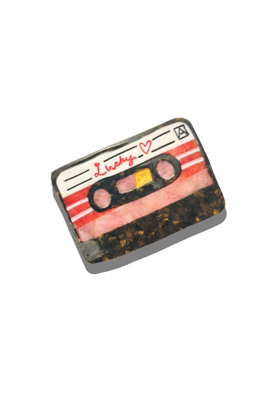 Solar Eclipse Hand-Painted Lucky Cassette Claw Hair Clip