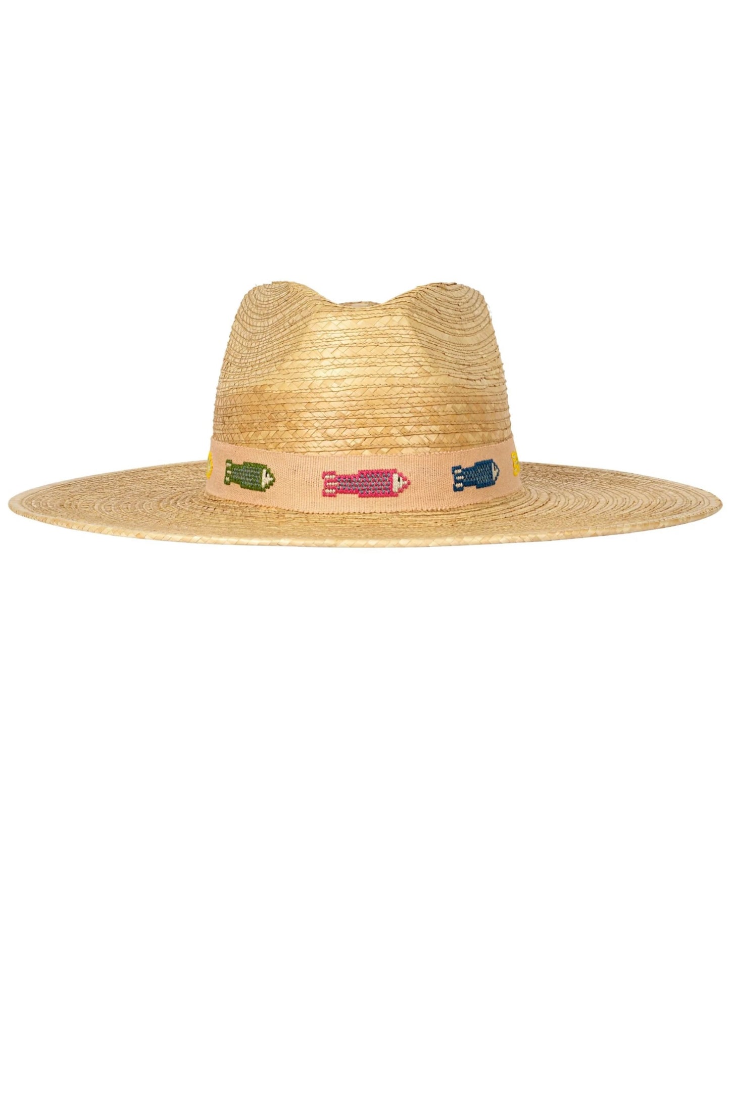 Sunshine Tienda - Colorful Fin Palm Hat - M/L