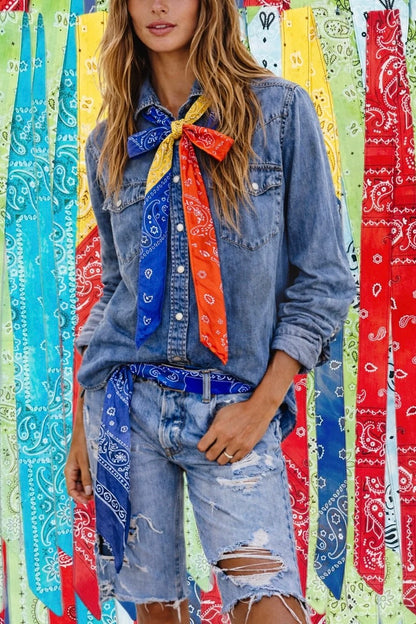 Cabana Club California - Bandana Sun-Kissed Hand Stitched Tie / Belt