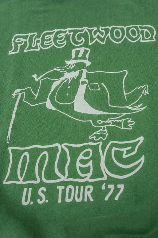 Madeworn Fleetwood Mac Short Sleeve Sweatshirt in Leaf Green