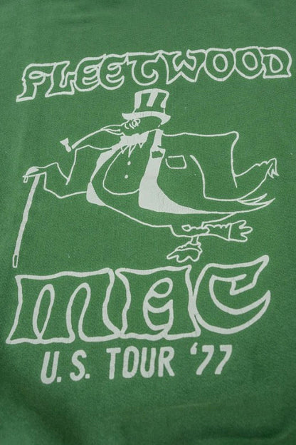 Madeworn Fleetwood Mac Short Sleeve Sweatshirt in Leaf Green