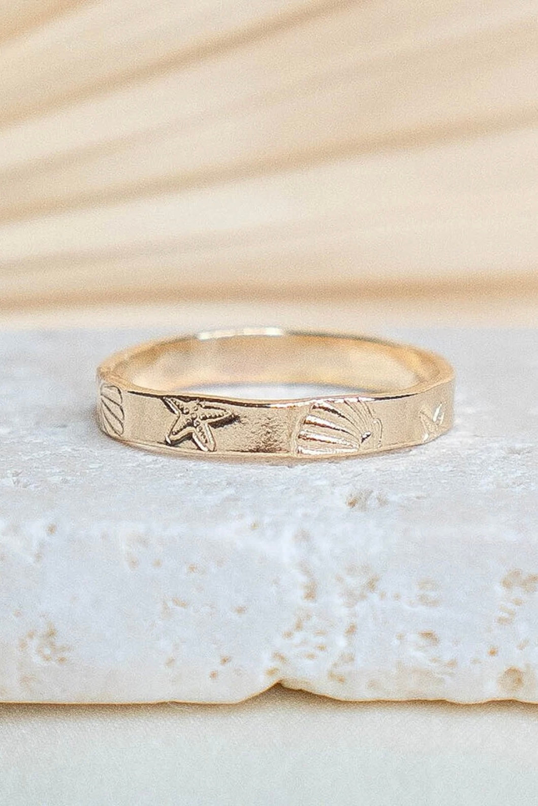 Reem Jewelry - Ocean Starfish Seashell Ring