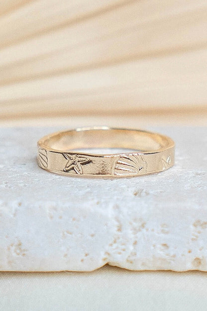 Reem Jewelry - Ocean Starfish Seashell Ring