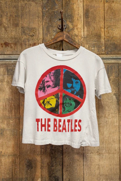 Madeworn Crop Beatles in Vintage White