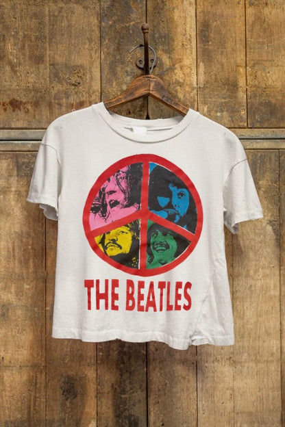 Madeworn Crop Beatles in Vintage White