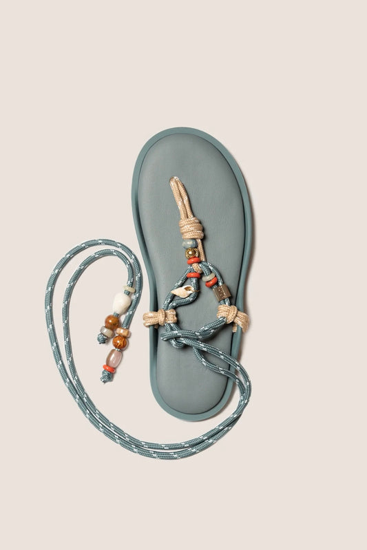 Flowze x Collanine Colorate - F L Ò / T W I N with Beads - Teal / Argilla