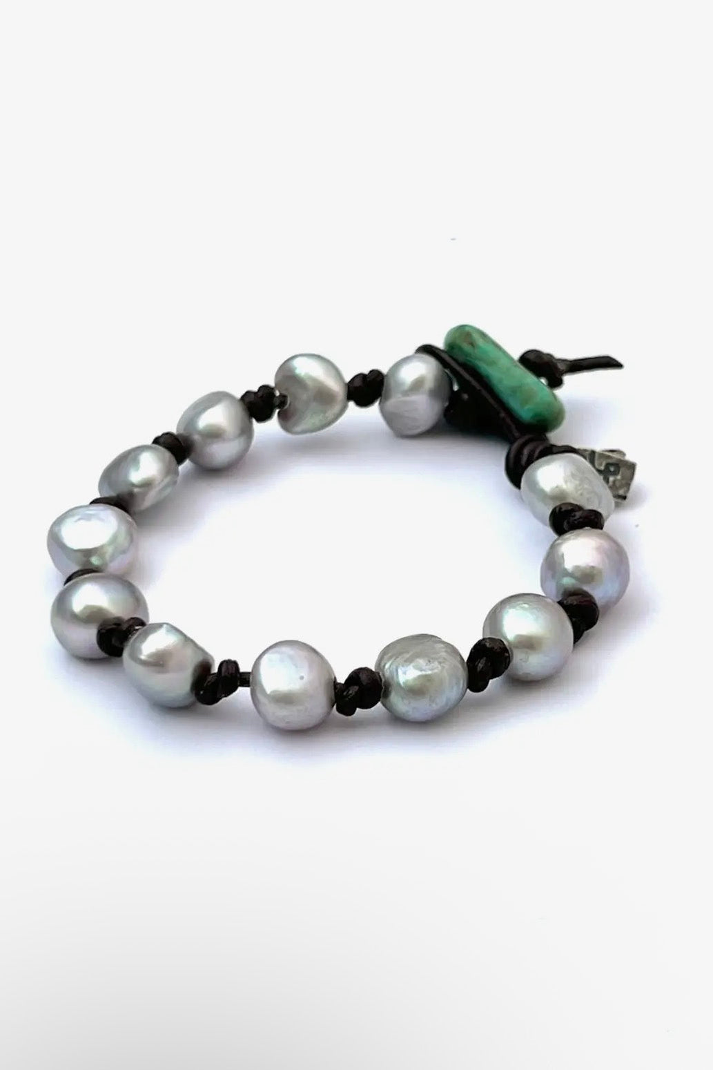 CLP Jewelry - Silver Pearl Knotted Bracelet