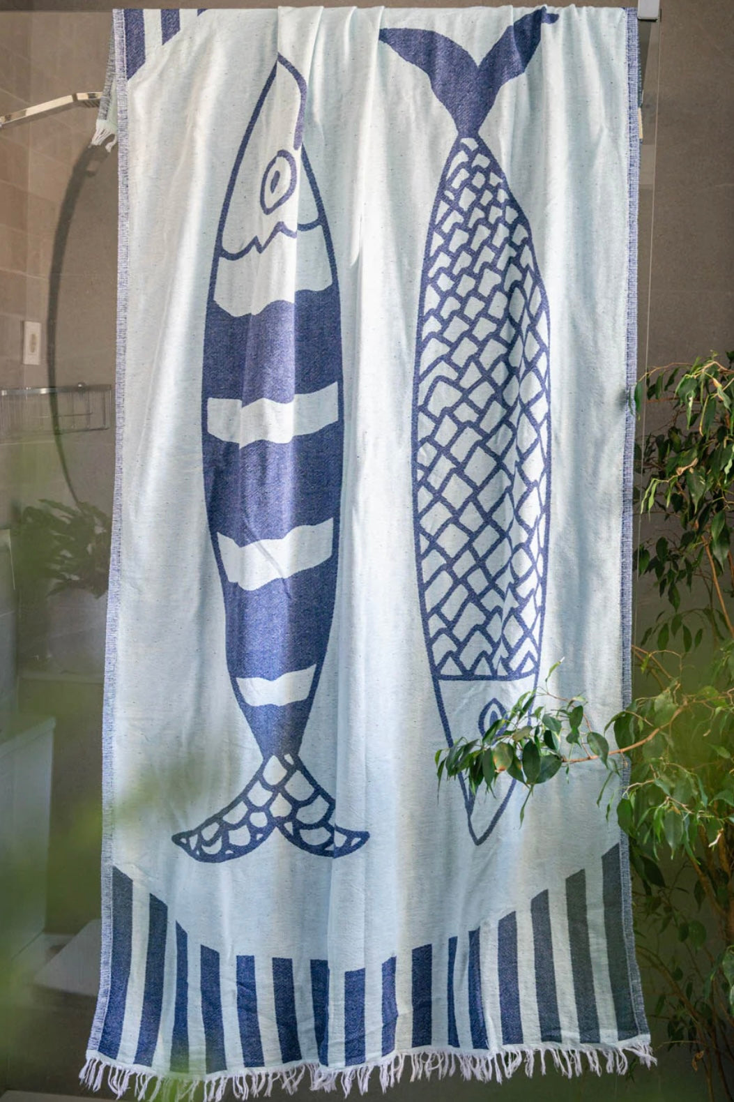 Olive & Loom - Sardine Beach Towel | Blue/Navy
