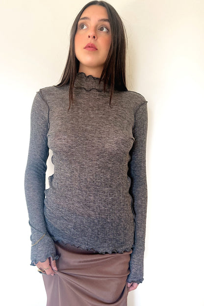 Eliza Faulkner Jane Turtleneck - Dark Gray