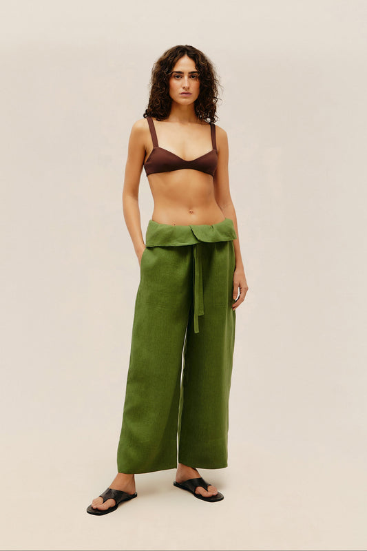 Haight-Grazi Pants in Olive Green