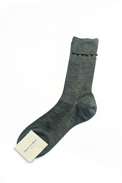 Maria La Rosa Piercing Socks - Grey Melange