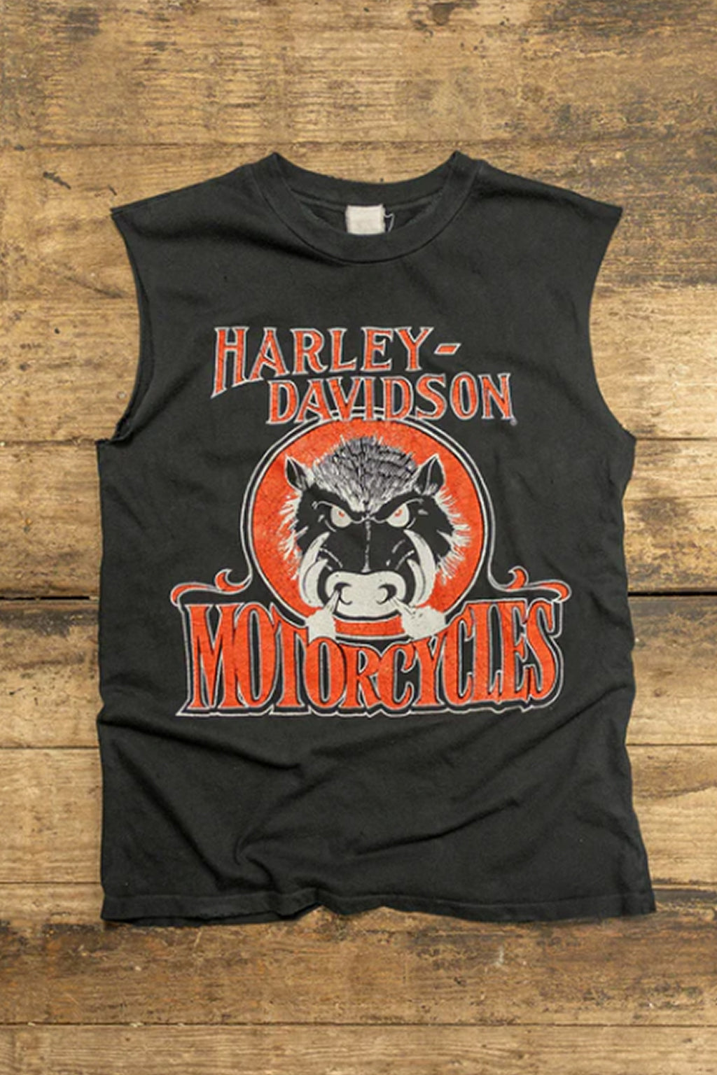 Madeworn Harley Davidson -Coal Pigment Muscle Tank
