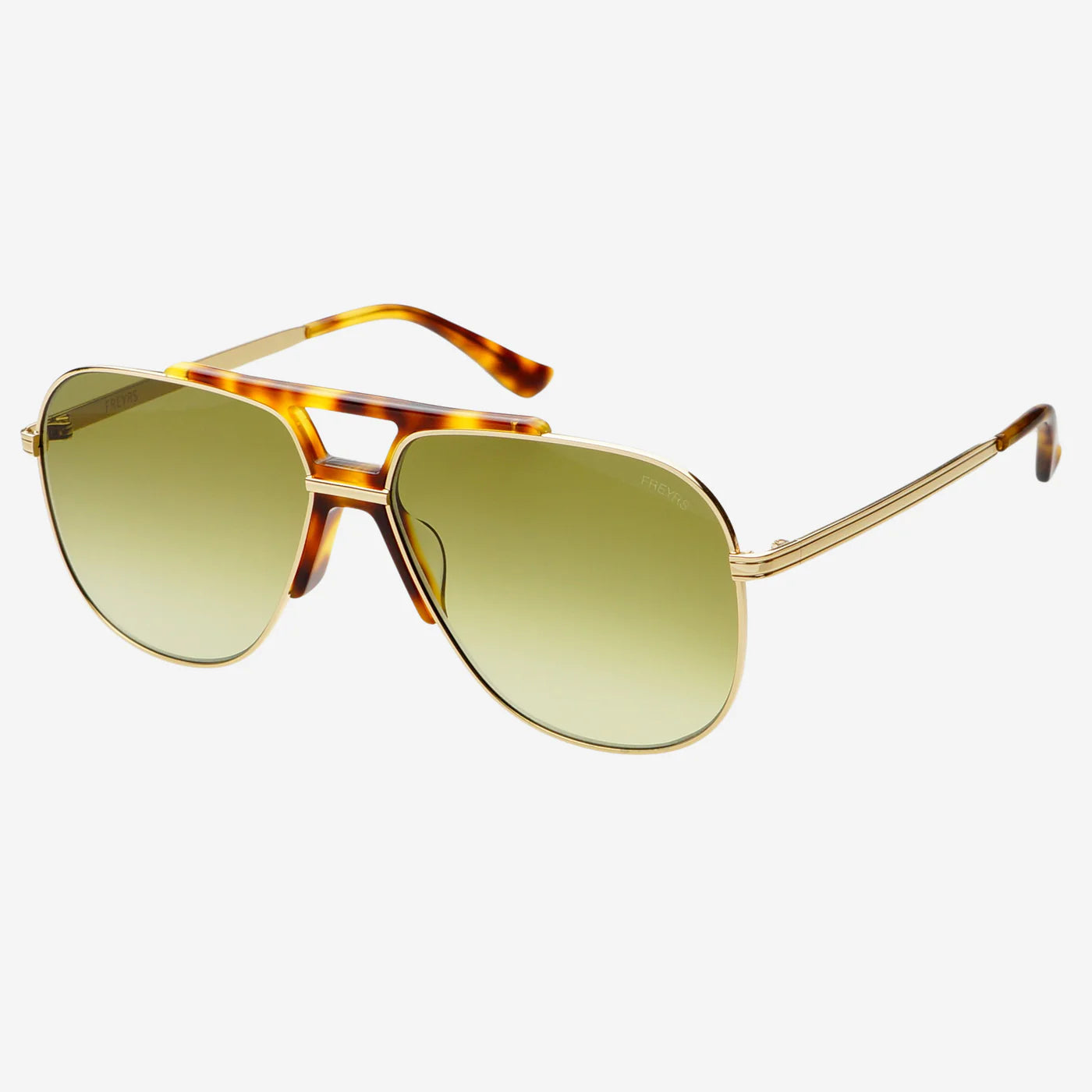 Freyrs Logan Sunglasses - Gold/Fade Green