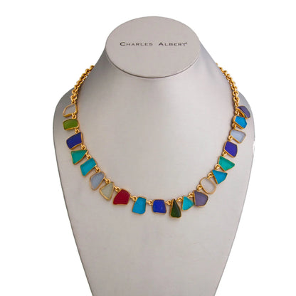 Charles Albert Multicolor Recycled Glass Necklace