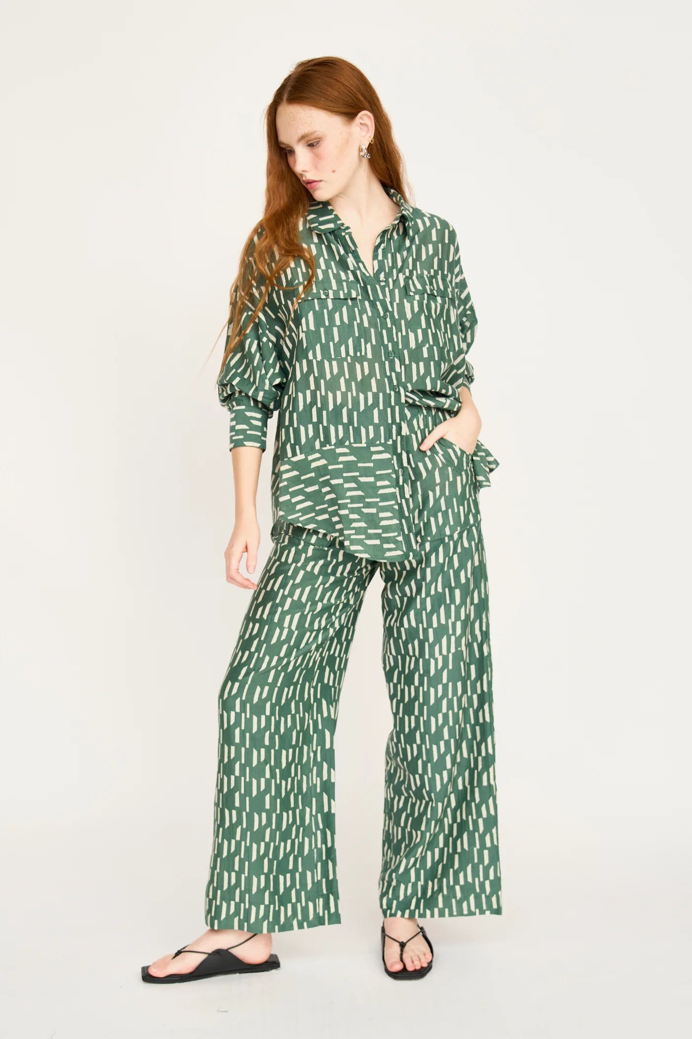 MIRTH Tivot Pant in Verdure Rainfall