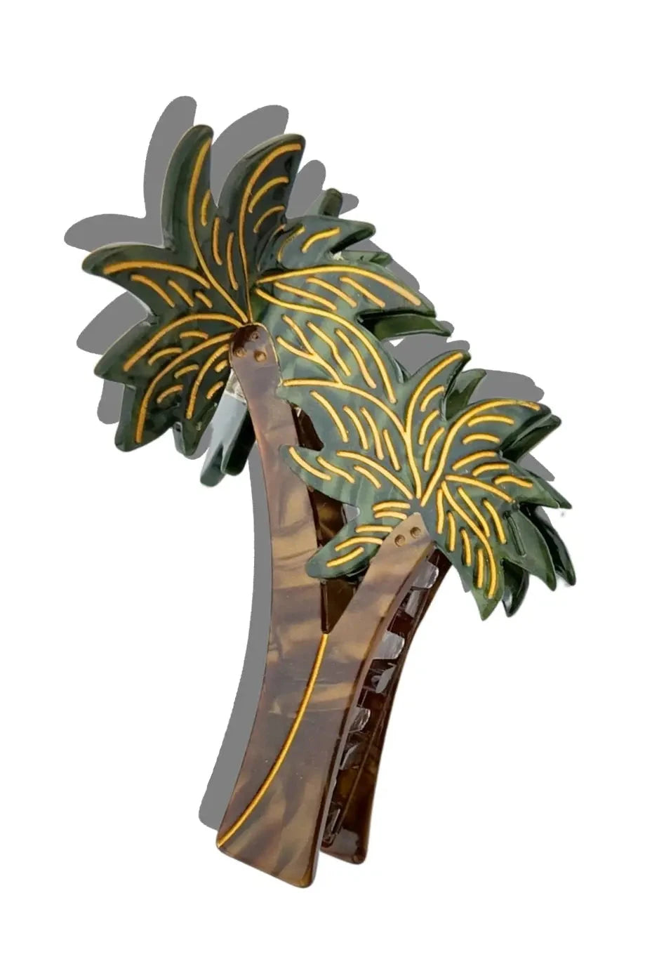 Solar Eclipse Hand- Palm Trees Dice Claw Hair Clip