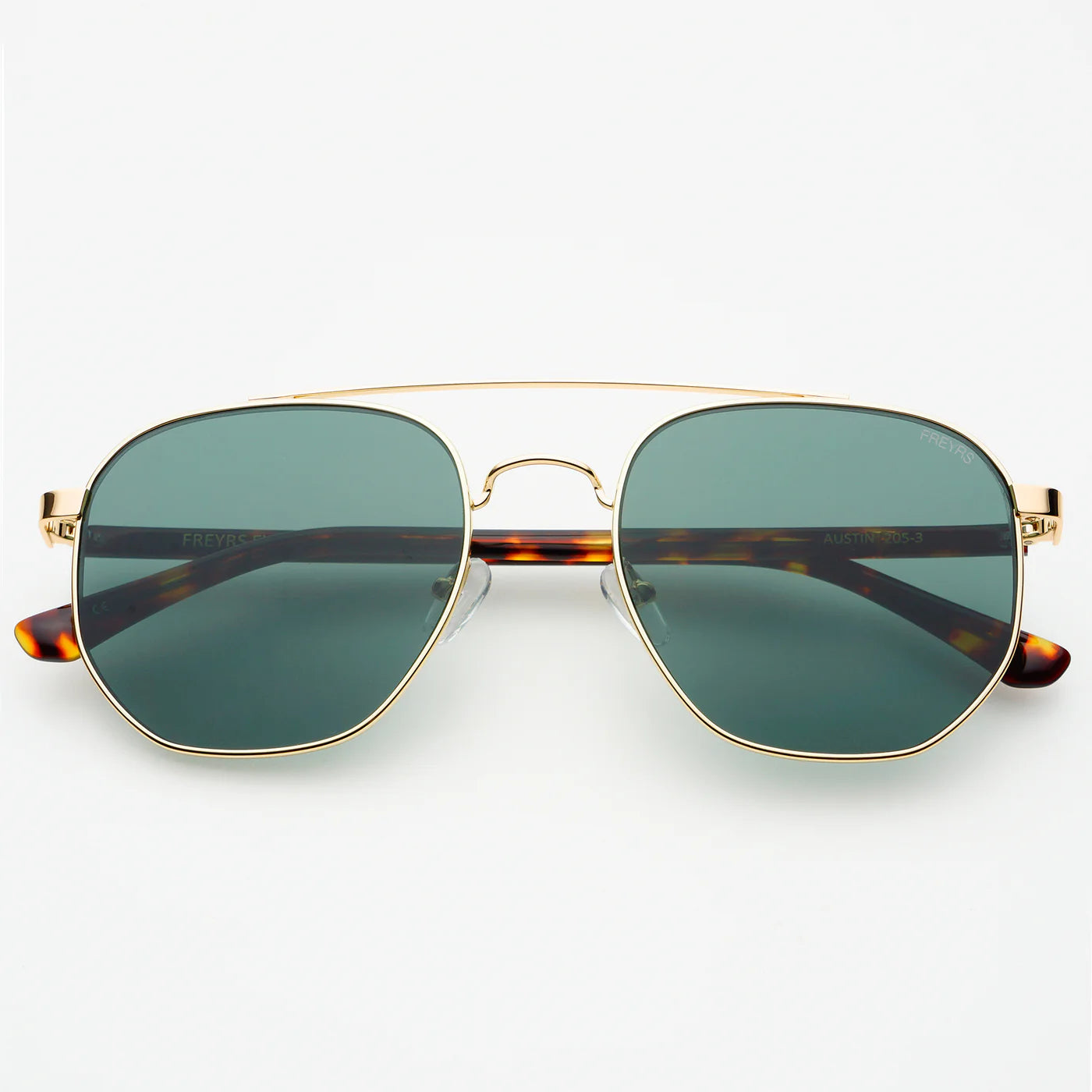 Freyrs Austin Sunglasses - Gold / Green