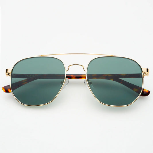 Freyrs Austin Sunglasses - Gold / Green