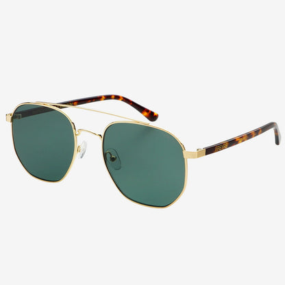 Freyrs Austin Sunglasses - Gold / Green