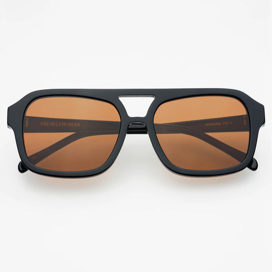 Freyrs Havana Sunglasses - Black