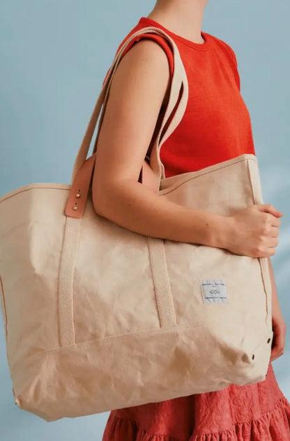 IMMODEST COTTON - Large East West Tote | Natural