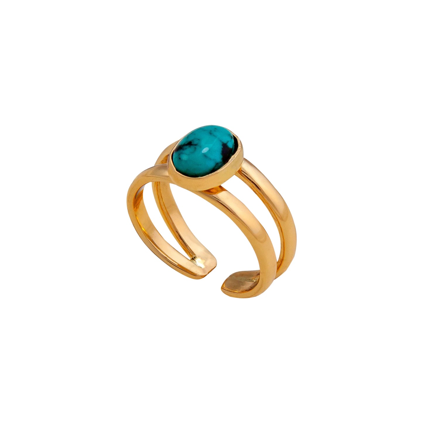 Charles Albert Alchemia Oval Turquoise Adjustable Cuff Ring