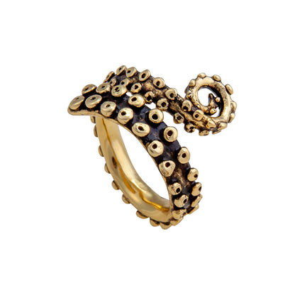 Charles Albert Alchemia Octopus Tentacles Oxidized Adjustable Ring
