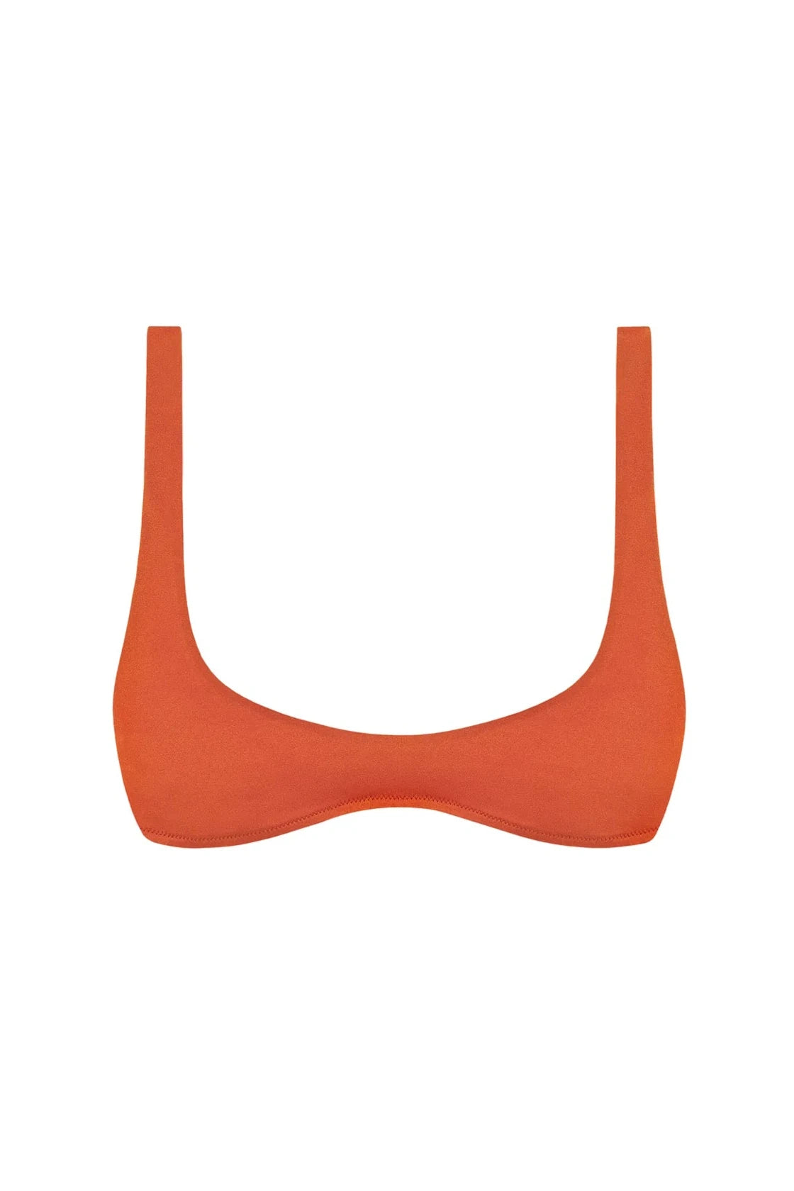 Anane-Scoop Neck Top in Orange Sunset