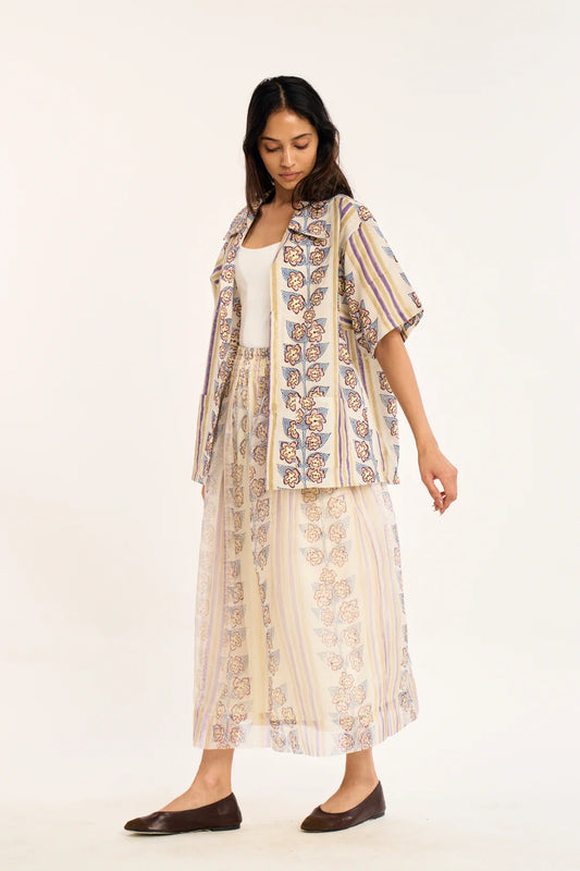 Rujuta Sheth-Hue Skirt in Iris Blush