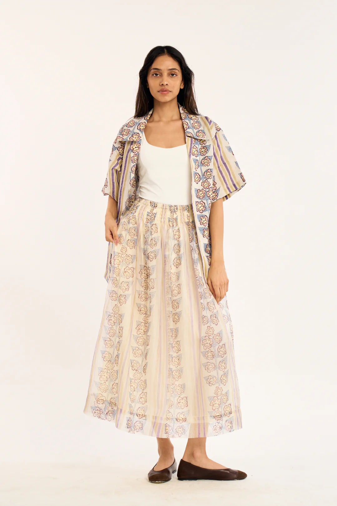 Rujuta Sheth-Hue Skirt in Iris Blush