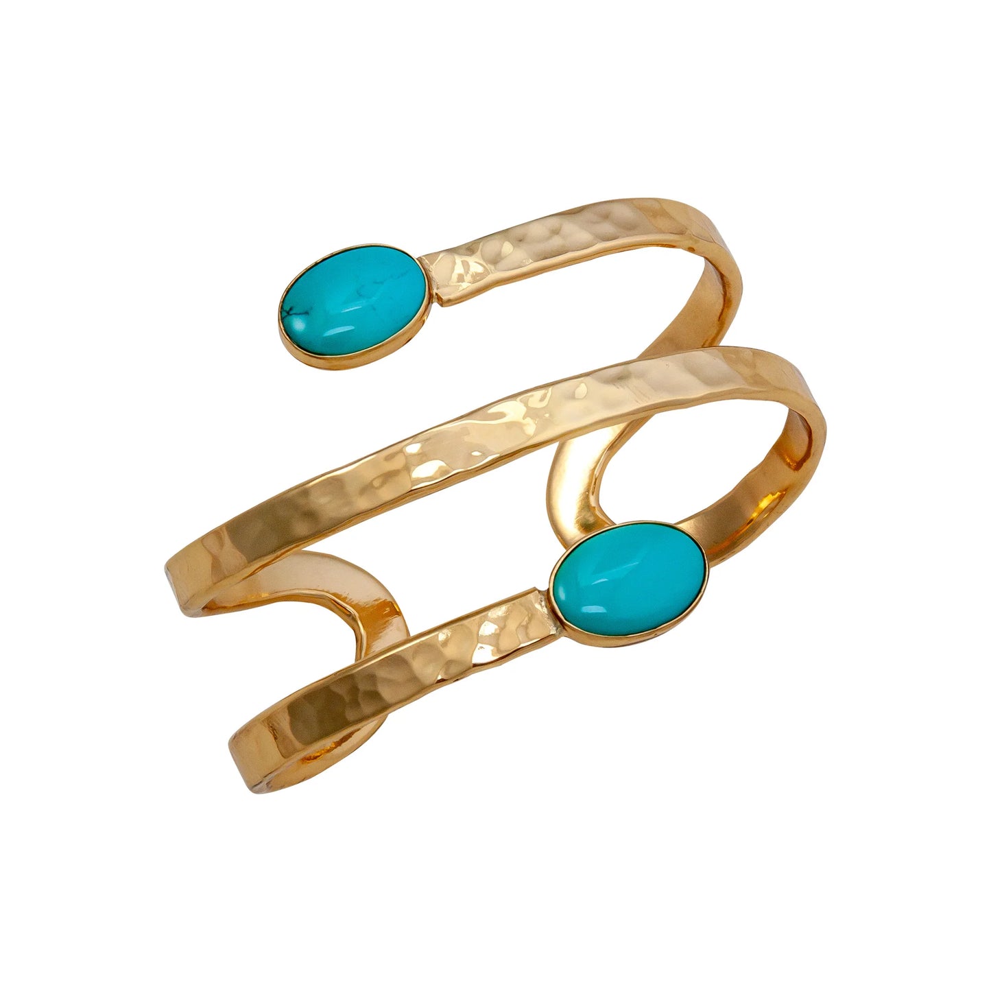 Charles Albert Alchemia Turquoise Hammered Wrap Cuff