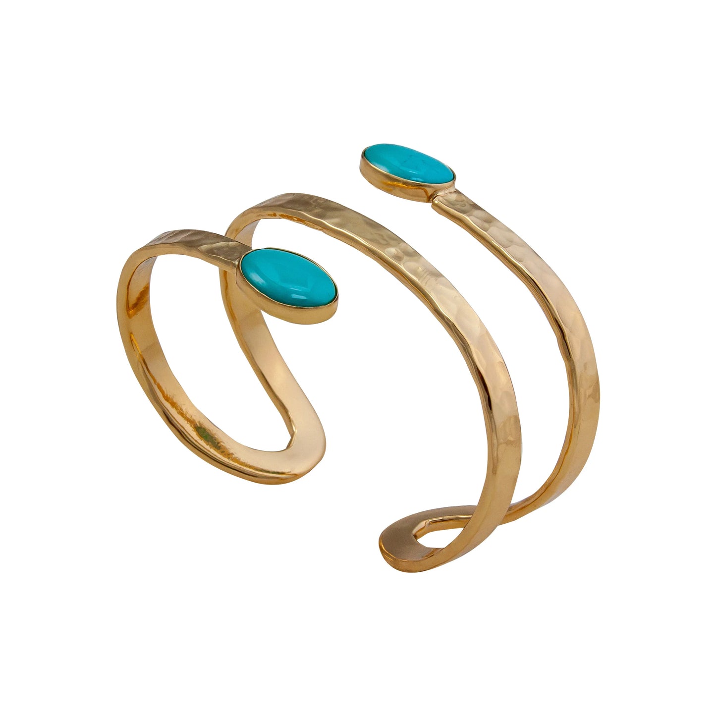 Charles Albert Alchemia Turquoise Hammered Wrap Cuff