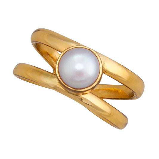 Charles Albert Alchemia Pearl Adjustable Cuff Ring