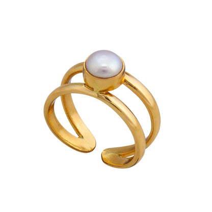 Charles Albert Alchemia Pearl Adjustable Cuff Ring