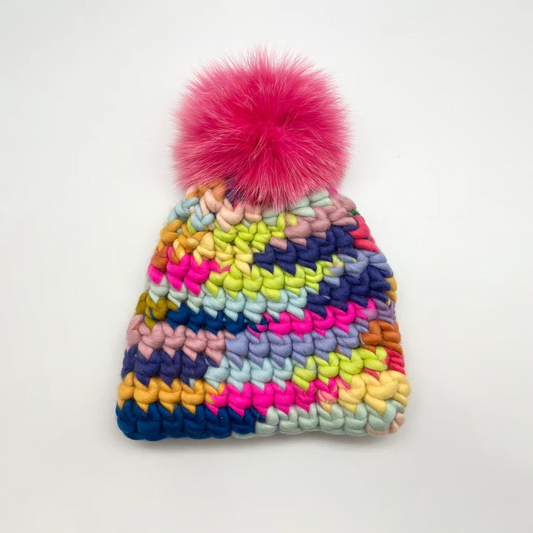 Mischa Lampert Pattern Beanie - Confetti + Magenta