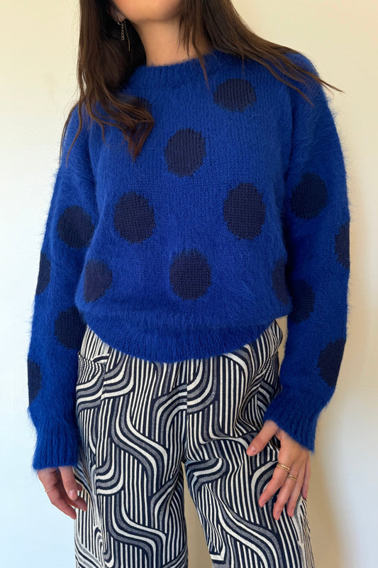 Degen Dots Sweater - Cerulean