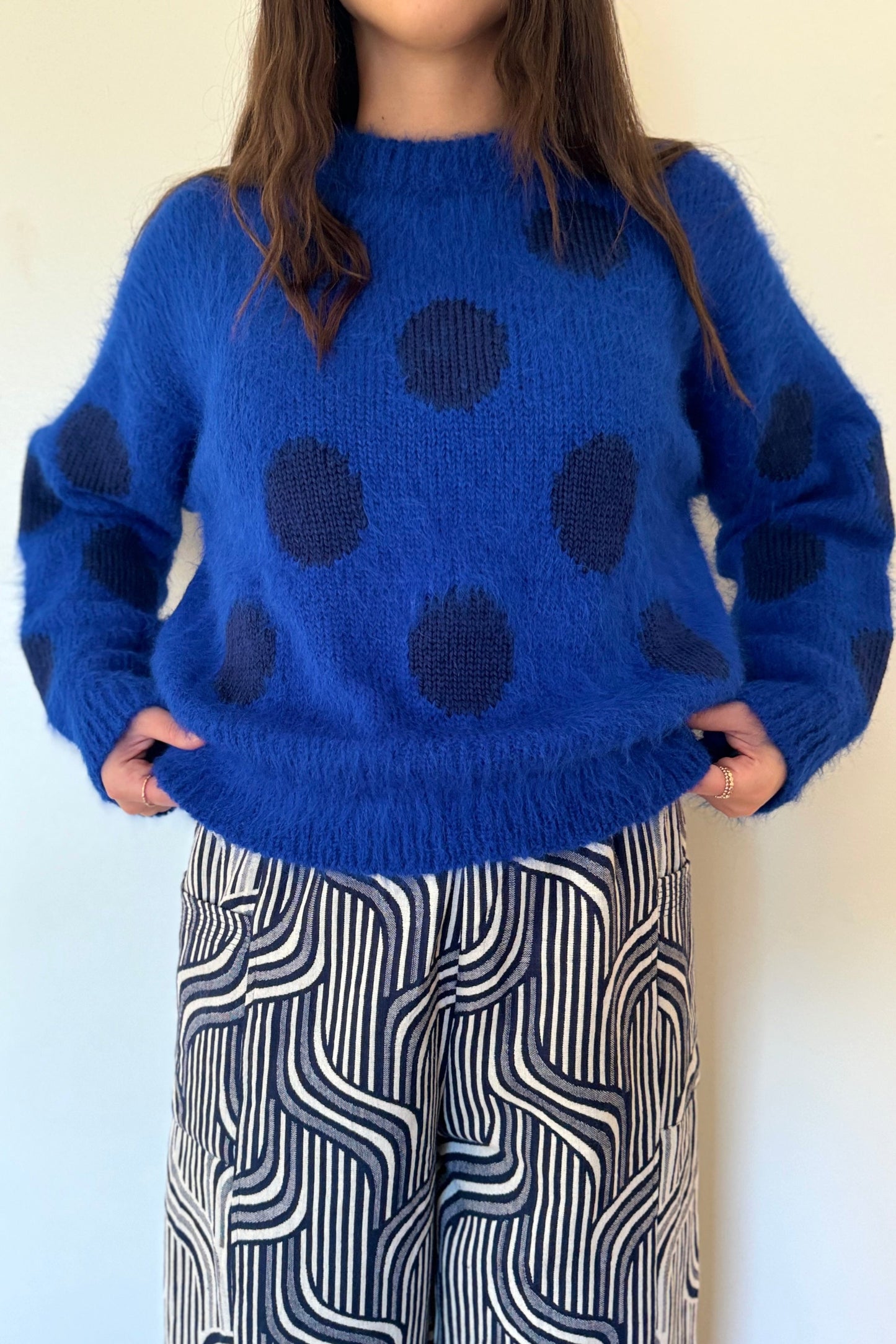 Degen Dots Sweater - Cerulean