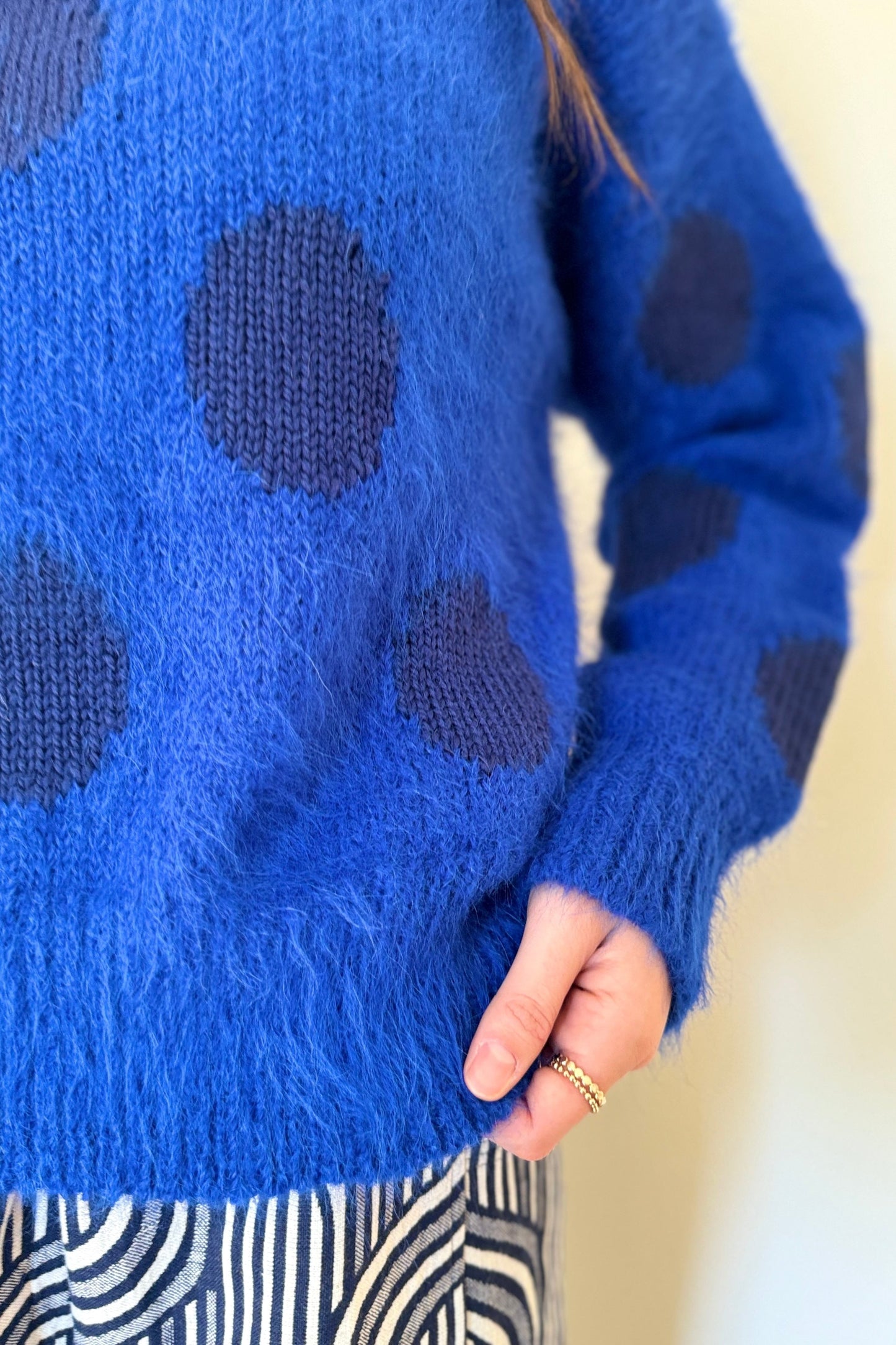 Degen Dots Sweater - Cerulean