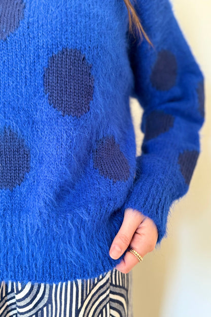 Degen Dots Sweater - Cerulean