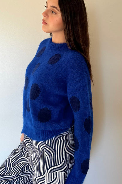 Degen Dots Sweater - Cerulean